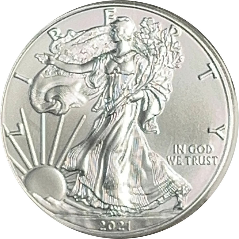 2021 American Silver Eagle $1 Type 1 First Strike PCGS MS70 photo 2