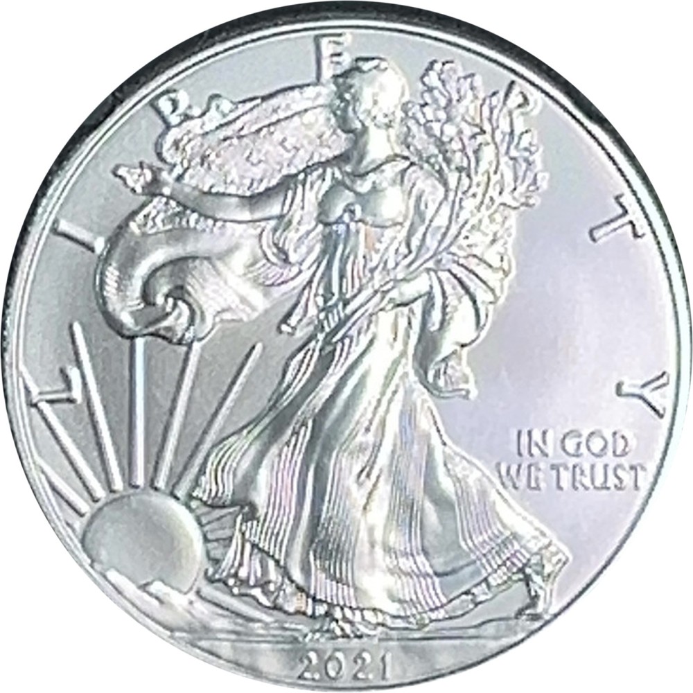 2021 American Silver Eagle -(W) $1 Type 1 West Point Strike NGC Trump Label MS70 photo 2