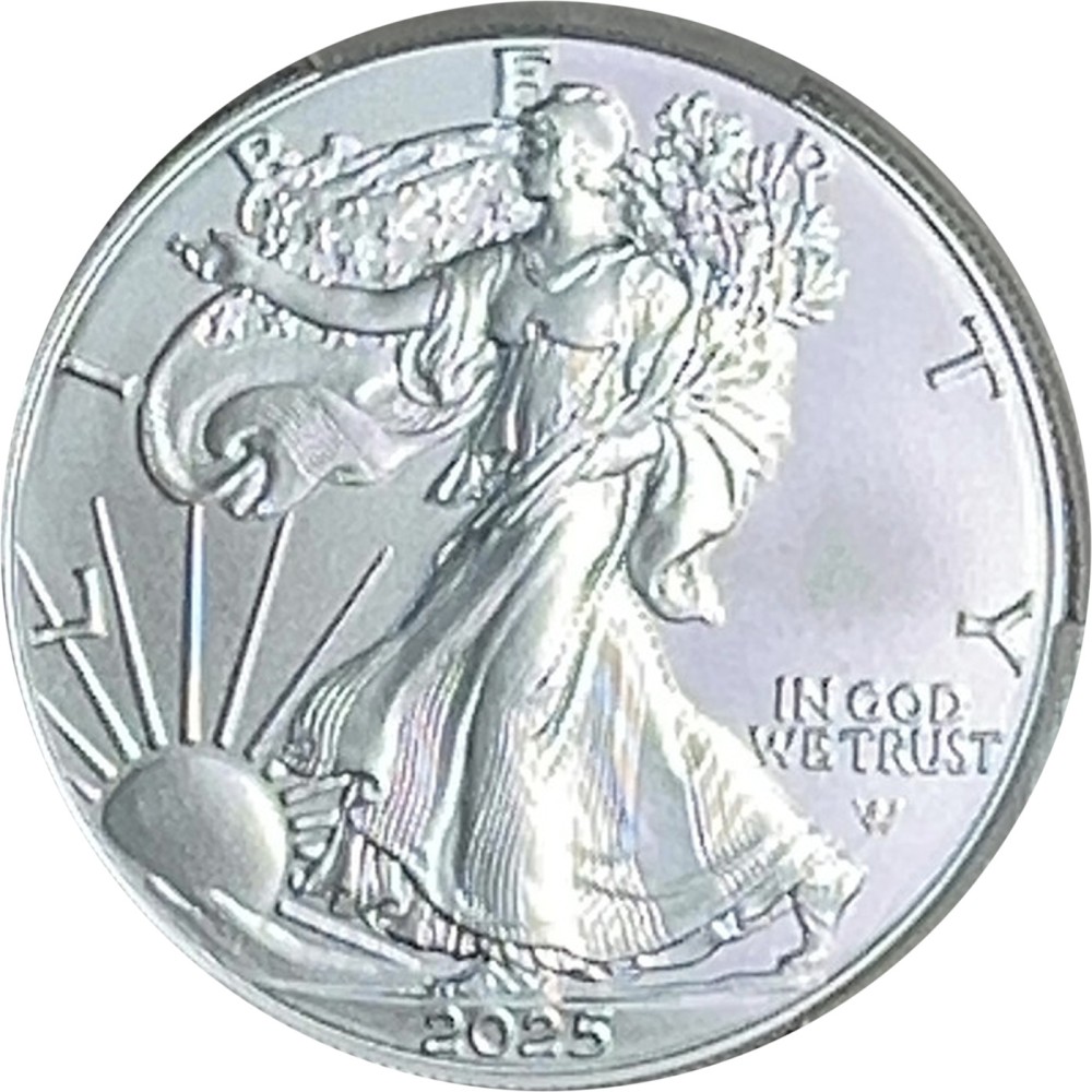 2025 American Silver Eagle $1 CAC MS70 Don't Tread on Me Label photo 2