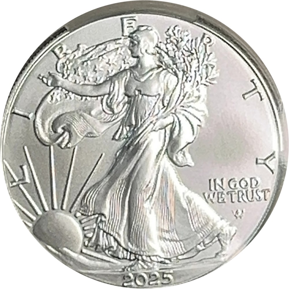2025 American Silver Eagle $1 CAC Mag Opus Label MS70 photo 2