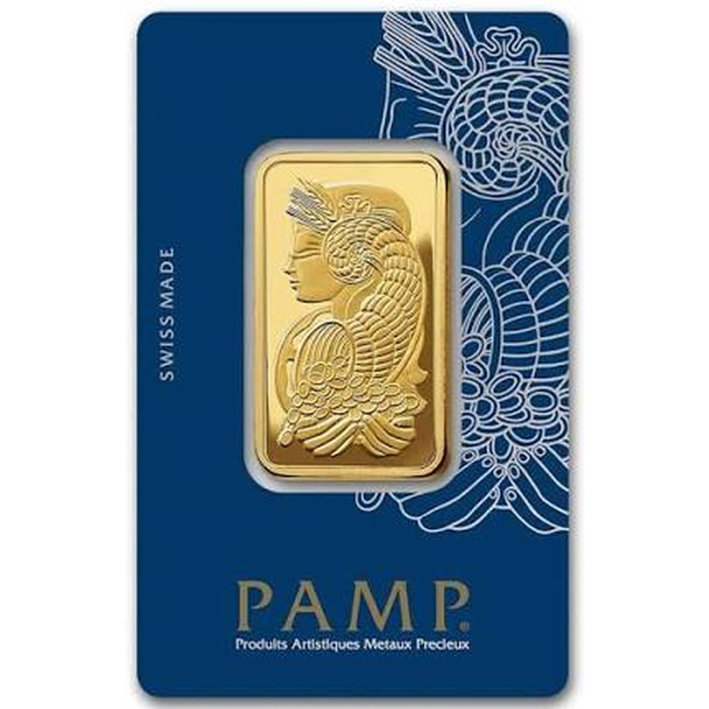 1 oz Pamp Swiss Lady Fortuna Bar in Assay