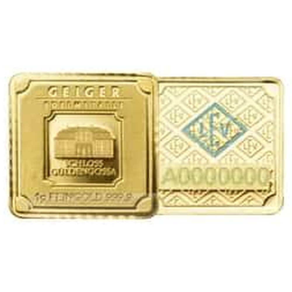1g Gold Geiger Bar Raw BU photo 2