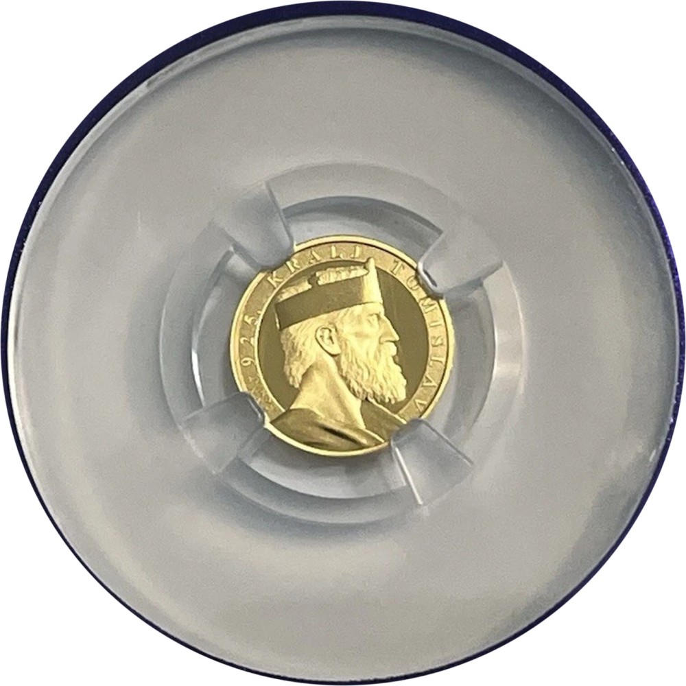 2025 Croatia King Tomislav 1/16 oz .999 Gold Coin NGC PF 70 UC Trader Bea Slab photo 2