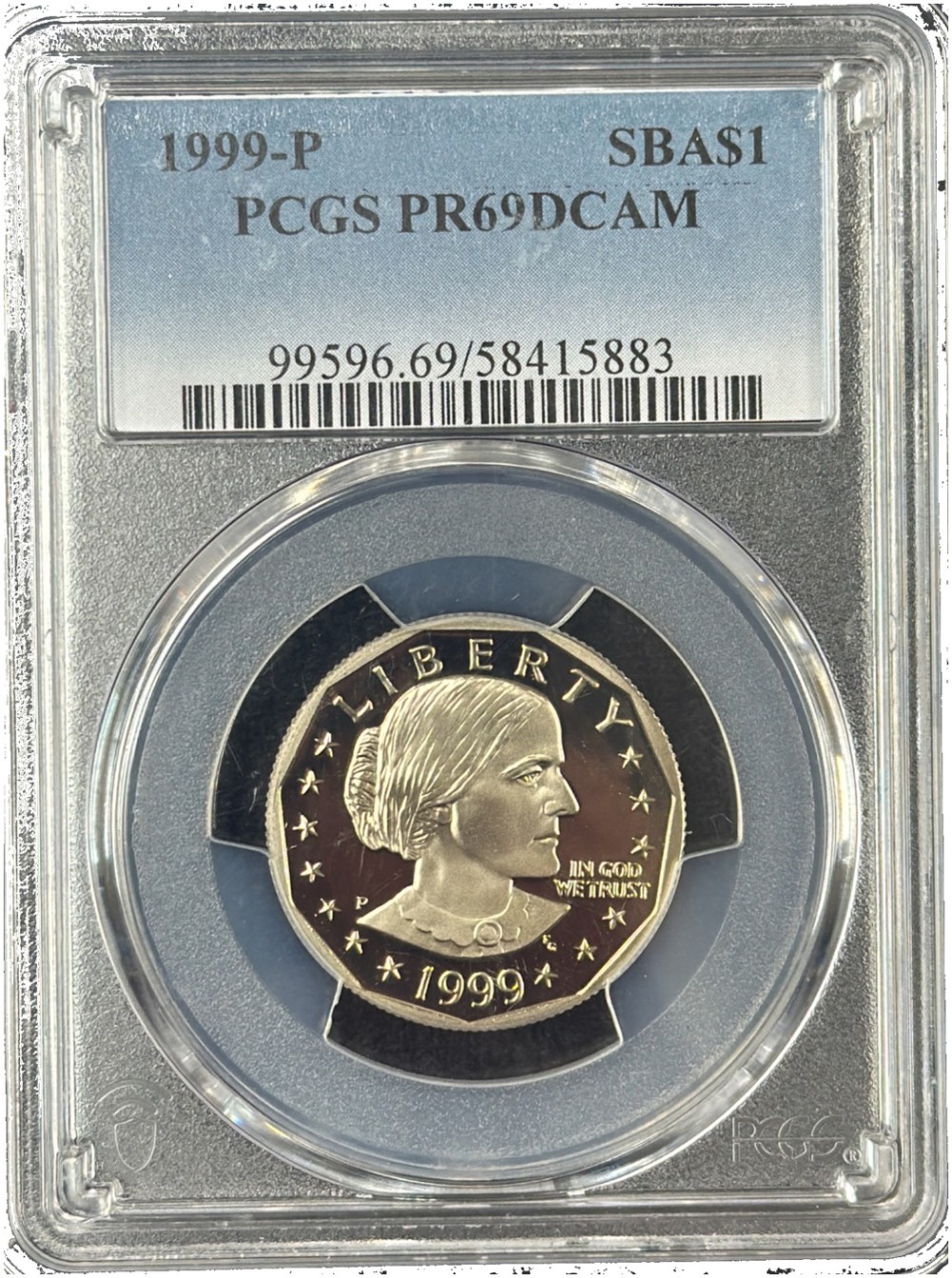 1999-P Susan B. Anthony Dollar DCAM PR69