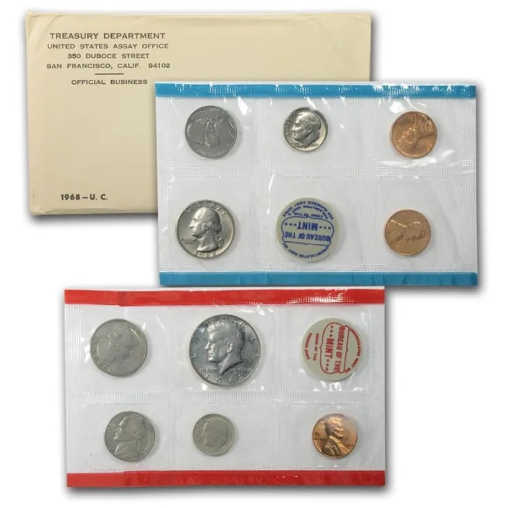 1968 Mint Set, 10 Coins