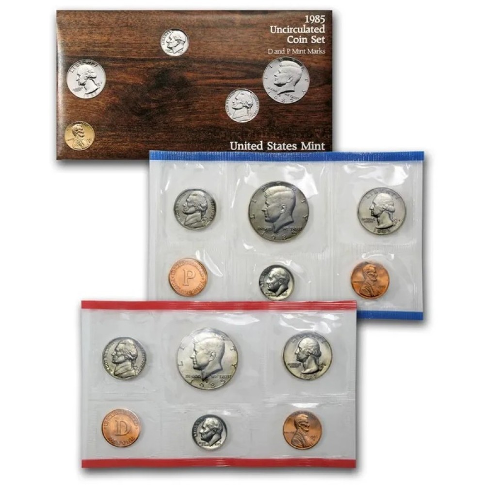 1985 Mint Set, 10 Coins