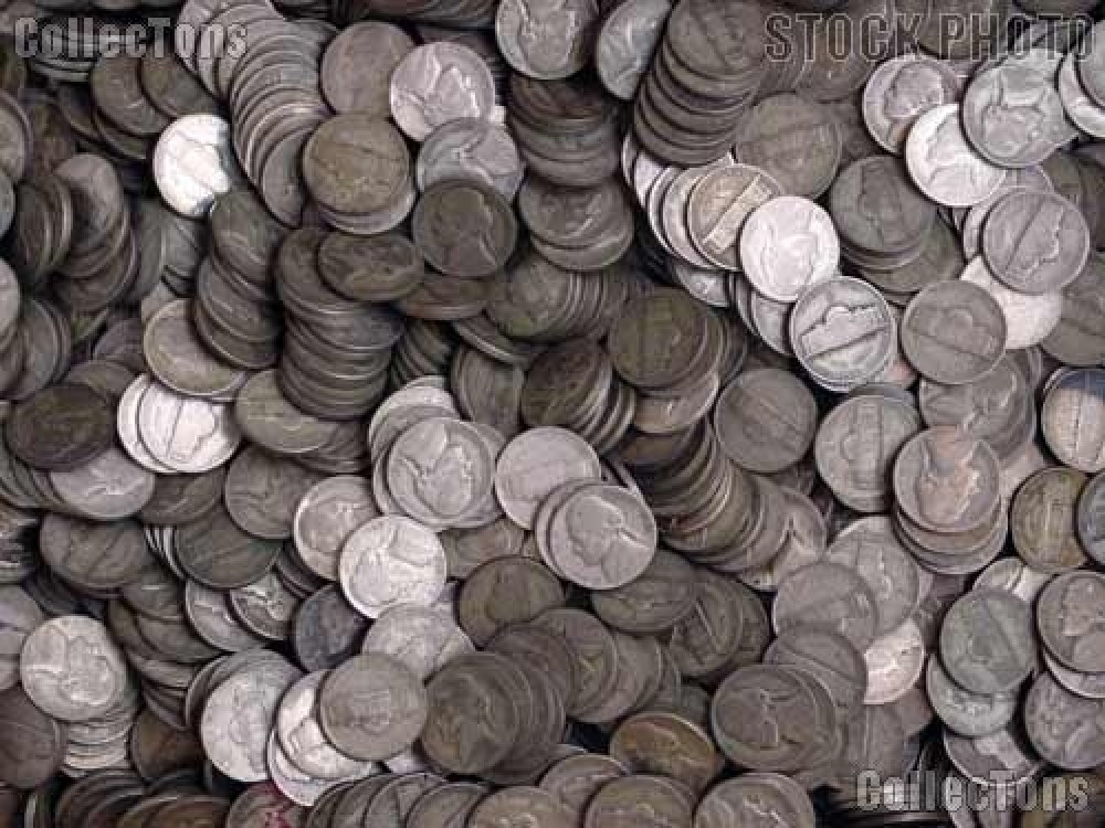 Roll of 40 Jefferson Silver War Nickels 35% Silver Mixed Dates photo 2