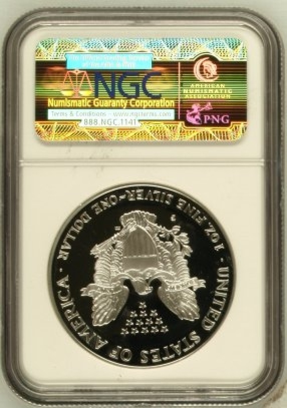 1998-P American Silver Eagle Proof PF69 UC photo 2