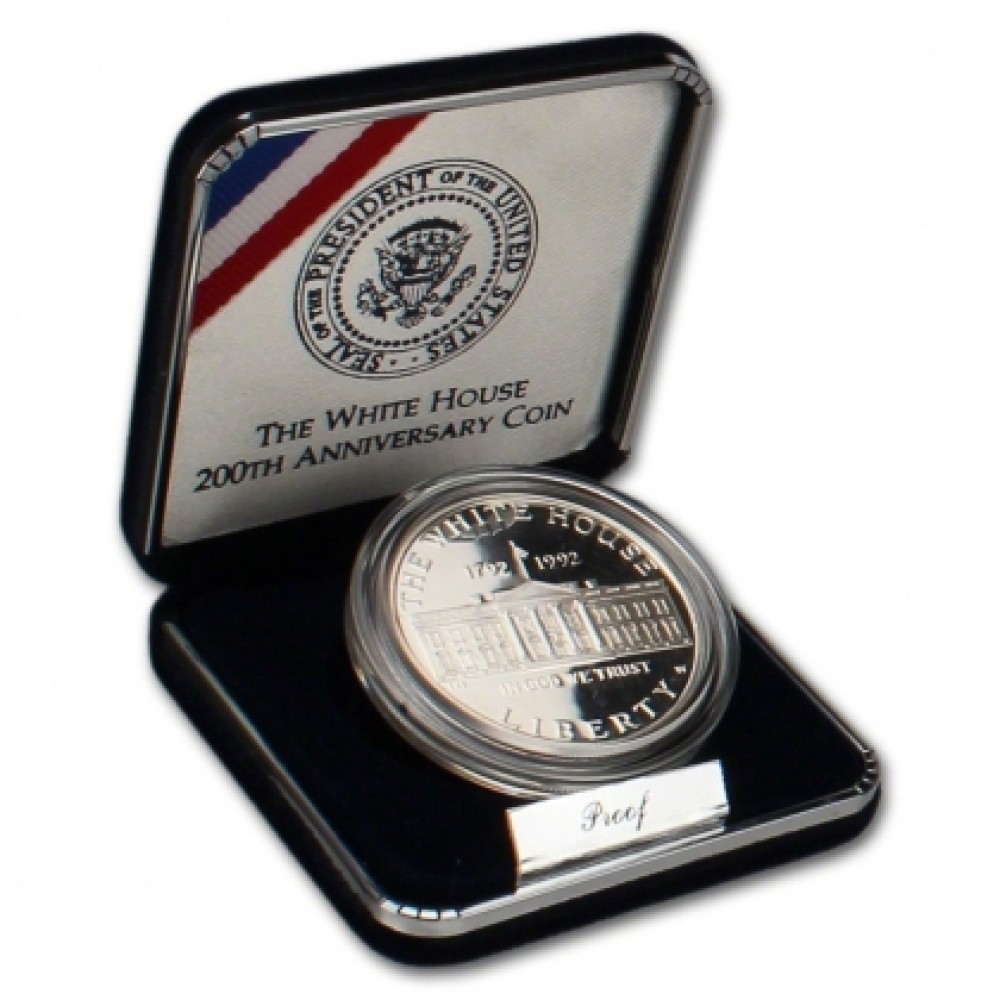 1992-W White House 200th Anniversary Silver Dollar Proof photo 2