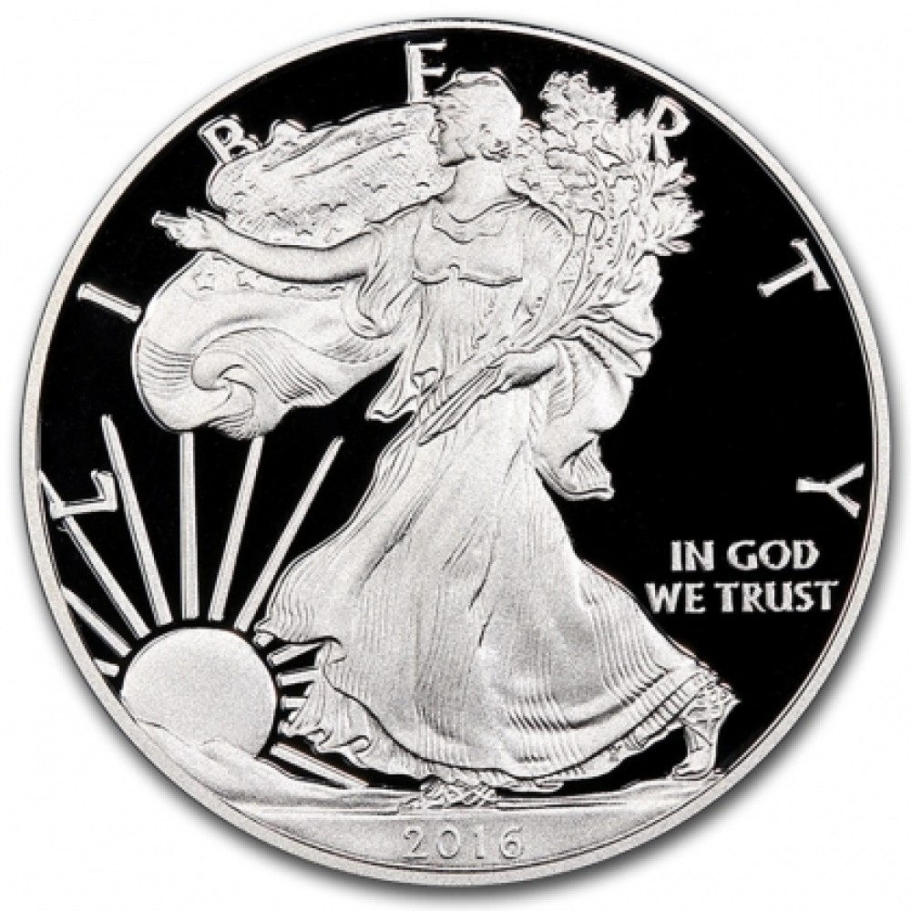 2016-W American Silver Eagle Proof One Ounce .999 Fine OGP/COA photo 2