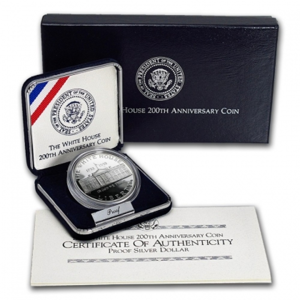 1992-W White House 200th Anniversary Silver Dollar Proof