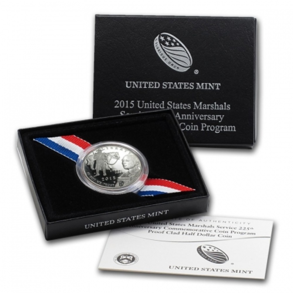 2015-S U.S. Marshals Service 225th Anniversary CLAD Half Dollar Proof