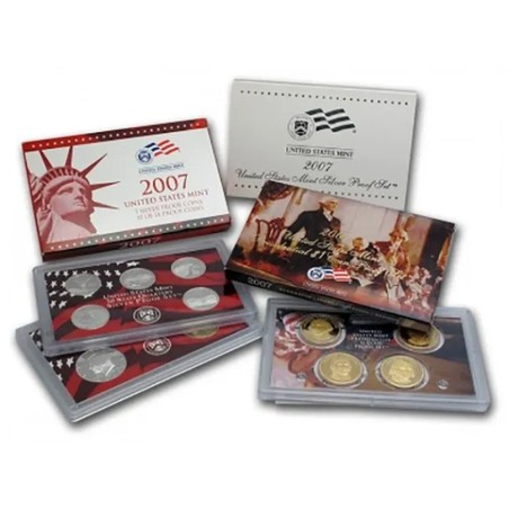 2007-S Silver Proof Set, 14 Coins PR Ungraded