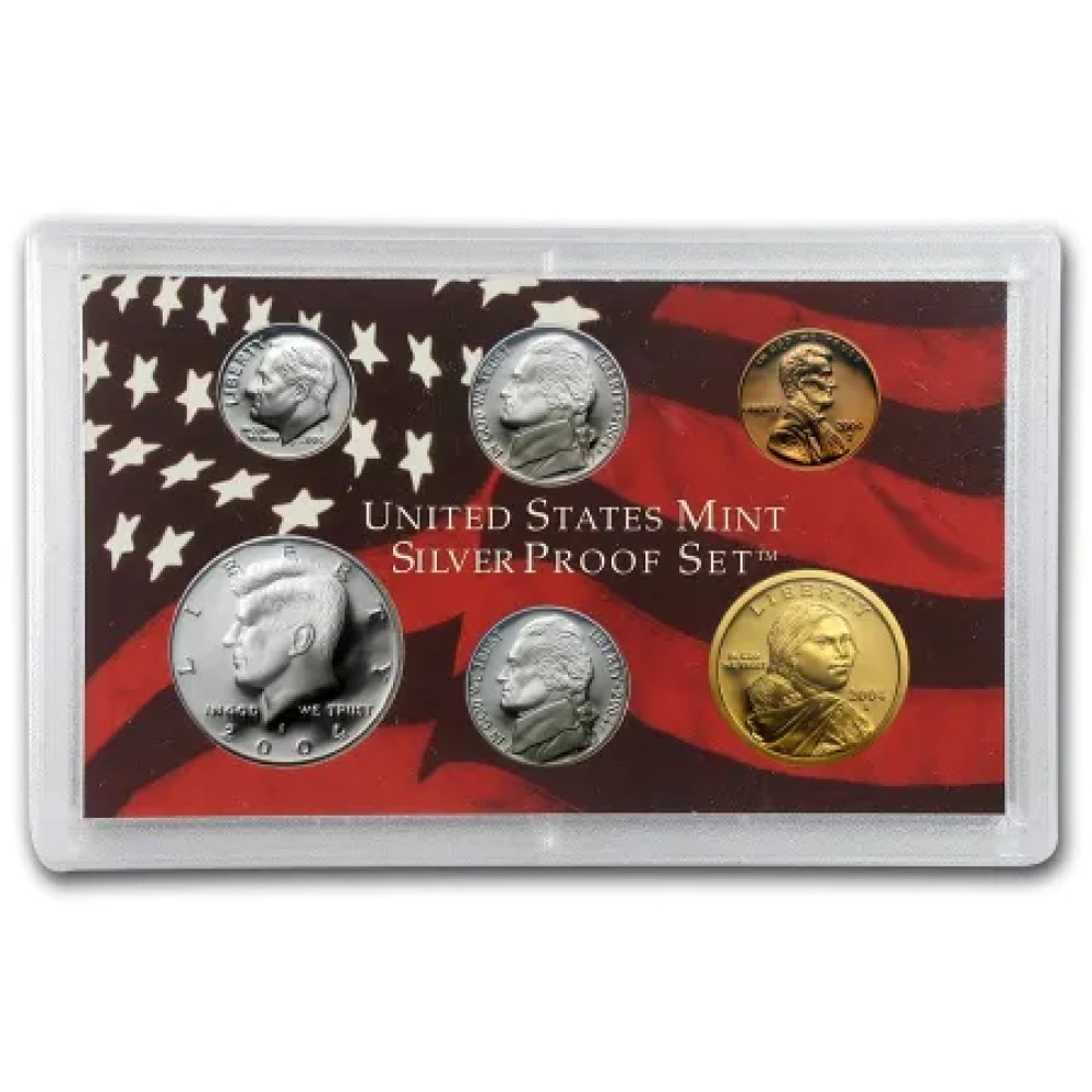2004-S Silver Quarters Proof Set, 5 Coins PR Ungraded