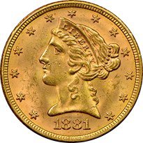 Liberty Head $5 (1839-1908)