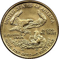 Gold Eagle $5 - 1/10 Ounce (1986-Date) reverse, 