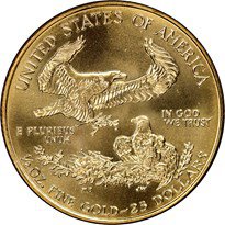 Gold Eagle $25 - 1/2 Ounce (1986-Date) reverse, 