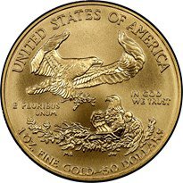 Gold Eagle $50 - One Ounce (1986-Date) reverse, 