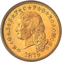 $4 Stella Flowing Hair (1879)