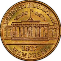 McKinley Memorial $1 (1916-1917) reverse, 
