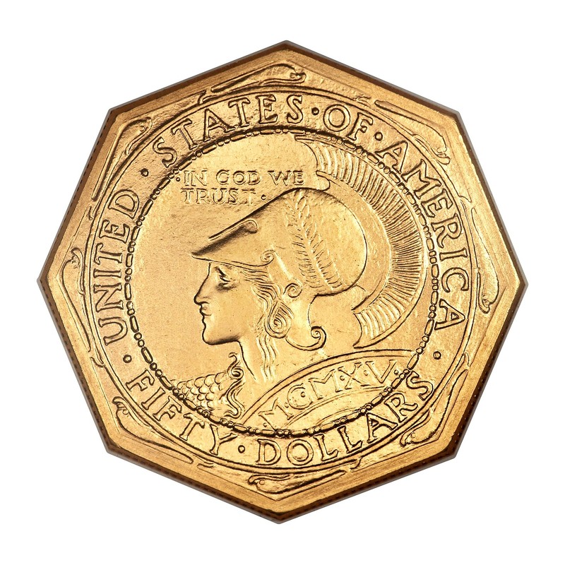 Panama-Pacific Octagonal $50 (1915)