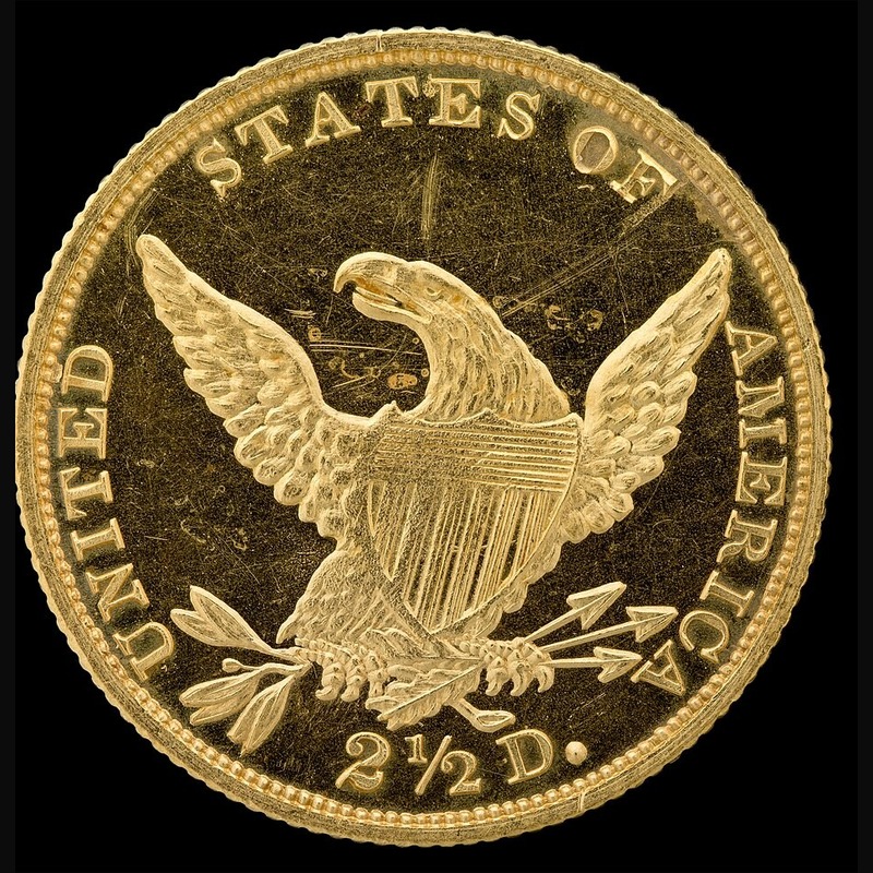 Classic Head $2.50 Quarter Eagle (1834-1839) reverse, 