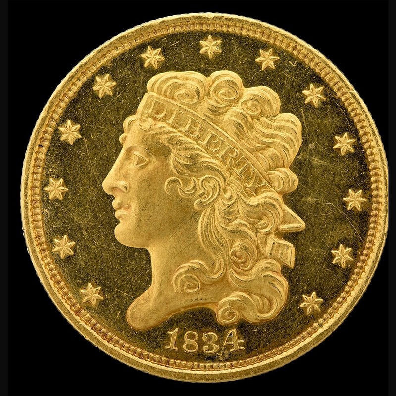 Classic Head $5 Half Eagle (1834-1838)